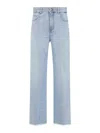 Giambattista Valli Flared High-waist Jeans Frayed Hem In Blue
