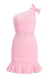 Giambattista Valli Jersey Voile Mini Dress In Pink