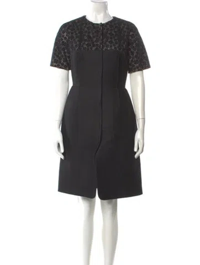 Pre-owned Giambattista Valli Jute Knee-length Dress In Black