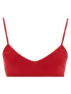 Giambattista Valli Red Viscose Knit Bra With Sweetheart Neckline In Red