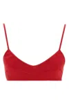Giambattista Valli Red Viscose Knit Bra With Sweetheart Neckline In Red