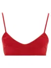 Giambattista Valli Red Viscose Knit Bra With Sweetheart Neckline In Red