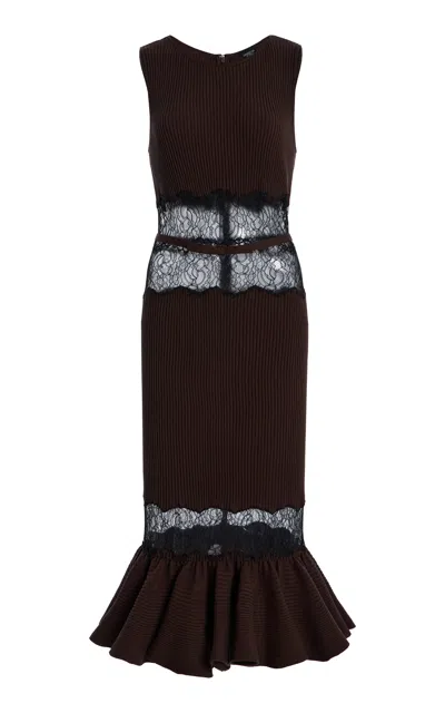 Giambattista Valli Knit Mermaid Midi Dress In Black