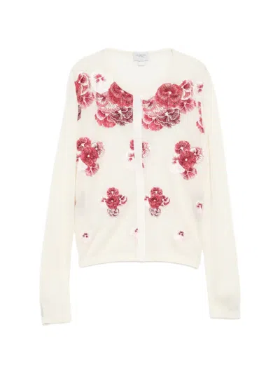 Giambattista Valli Knitted Button Cardigan In White