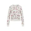 Giambattista Valli Floral-embroidered Cashmere Cardigan In White