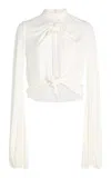 Giambattista Valli Knot-detailed Cutout Top In Ivory