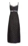 Giambattista Valli Lace-detailed Boucle Maxi Dress In Black