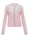 Giambattista Valli Lace-detailing Cardigan In Pink