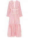 Giambattista Valli Belted Lace Maxi Dress In Pink