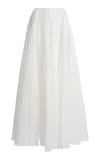 Giambattista Valli Lace-on-organza Maxi Skirt In White