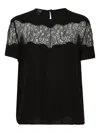 Giambattista Valli Lace-trim Blouse In Black