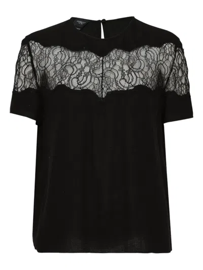 Giambattista Valli Lace-trim Blouse In Black