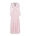 Giambattista Valli Lace V-neck Maxi Dress In Pink
