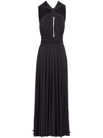 Giambattista Valli Laced Knot-detail Maxi Dress In Black