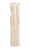 Giambattista Valli Lame Knit Maxi Dress In Gold