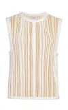 Giambattista Valli Lame Knit Top In Gold