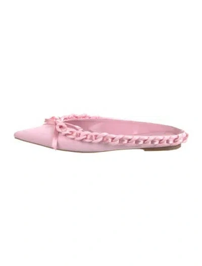 Pre-owned Giambattista Valli Leather Mules In Pink