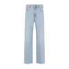 Giambattista Valli Flared High-waist Jeans Frayed Hem In Blue