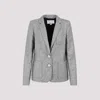 Giambattista Valli Single-breasted Blazer In Wool Blend In Light Grey