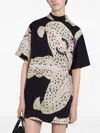 Giambattista Valli Lily-print Poplin Blouse In Black