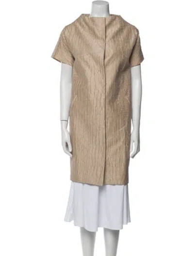 Pre-owned Giambattista Valli Linen Coat In Neutral