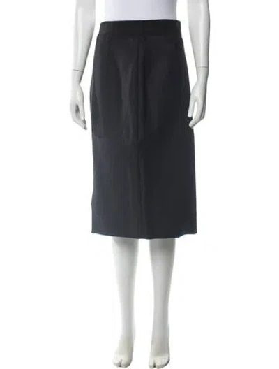 Pre-owned Giambattista Valli Linen Knee-length Skirt In Black