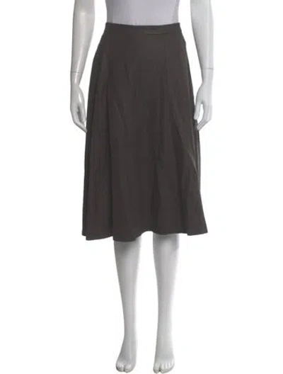 Pre-owned Giambattista Valli Linen Knee-length Skirt In Brown