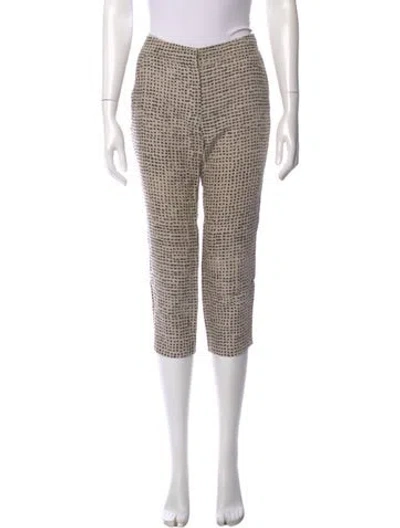 Pre-owned Giambattista Valli Linen Straight Leg Pants In Neutral