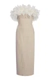 Giambattista Valli Linen Toile Mini Dress In Neutral