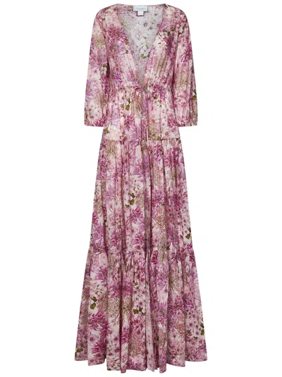 Giambattista Valli Cotton Kaftan Dress In Pink