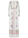 Giambattista Valli Silk Maxi Dress With Floral Embroidery In White