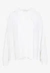 Giambattista Valli Long-sleeved Blouse In Silk Blend In White