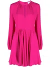 Giambattista Valli Long-sleeved Minidress In Rosa