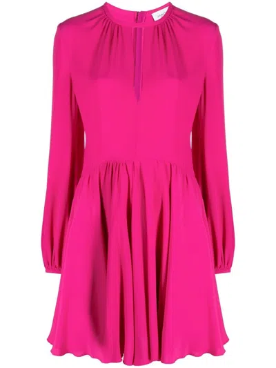 Giambattista Valli Long-sleeved Minidress In Rosa