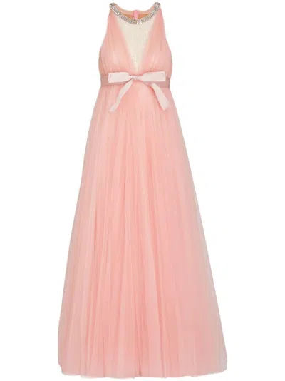 Giambattista Valli Long Tulle Dress In Pink