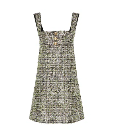 Giambattista Valli Lurex Mini Dress In Gray