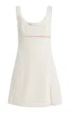 Giambattista Valli Lux Crepe Mini Dress In White