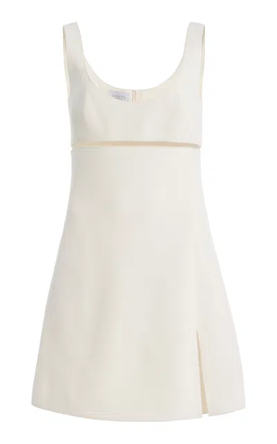 Giambattista Valli Lux Crepe Mini Dress In White