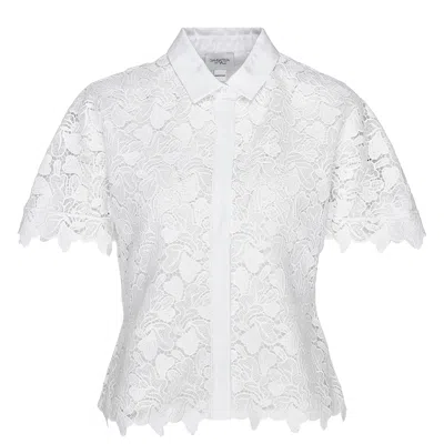 Giambattista Valli Macrame' Blouse In White