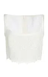 Giambattista Valli Macrame Crop Top In Ivory