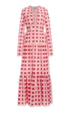 Giambattista Valli Macrame Maxi Dress In Pink