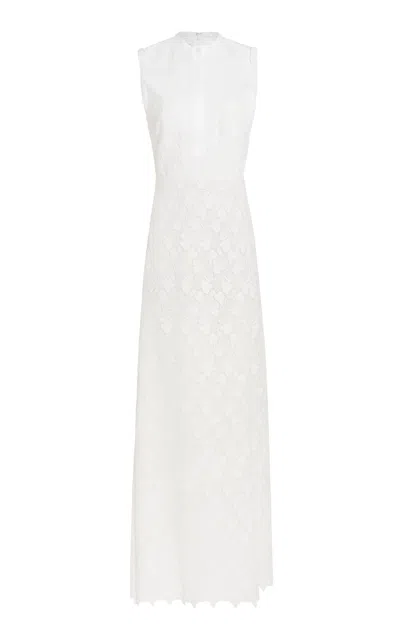 Giambattista Valli Macrame Maxi Dress In White