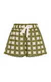 Giambattista Valli Macrame Shorts In Green