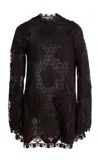 Giambattista Valli Macramé Wool Top In Brown