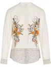 Giambattista Valli Marigold Bouquets Bluse In Weiss