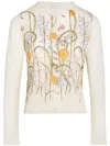 Giambattista Valli Marigold Bouquets-motif Cardigan In White