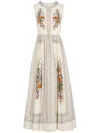 Giambattista Valli Printed Cotton Poplin Maxi Dress In White