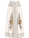 Giambattista Valli Printed Poplin Skirt In White
