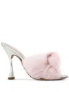 Giambattista Valli Maxi Bow 110mm Mules In Pink