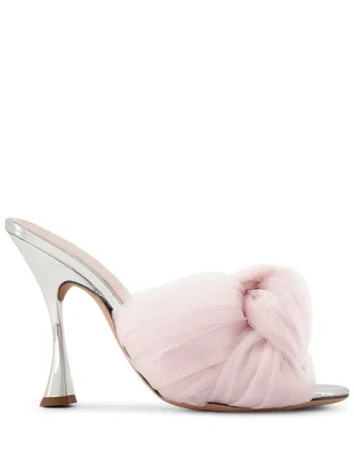 Giambattista Valli Maxi Bow 110mm Mules In Pink